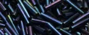 (image for) TOHO Size 3 Bugle Bead. 9mm Length-Navy Blue Iris Metallic