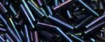 (image for) TOHO Size 3 Bugle Bead. 9mm Length-Navy Blue Iris Metallic