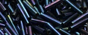 (image for) TOHO Size 3 Bugle Bead. 9mm Length-Navy Blue Iris Metallic