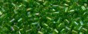 (image for) TOHO Size 1/2 Bugle Bead. 2mm Length-Kelly Green Transparent Rainbow