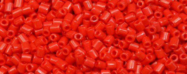 (image for) TOHO Size 1/2 Bugle Bead. 2mm Length-Red Opaque