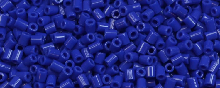 (image for) TOHO Size 1/2 Bugle Bead. 2mm Length-Dark Royal Blue Opaque