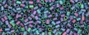 (image for) TOHO Size 1/2 Bugle Bead. 2mm Length-Blue Iris Metallic Matte