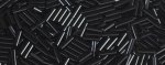 (image for) TOHO Size 2 Bugle Bead. 6mm Length-Jet Black Opaque