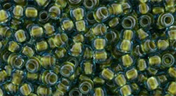 (image for) TOHO 8/o Round Seed Bead-Metallic Lined Aqua Luster. 8T1014