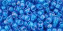 (image for) TOHO 8/o Round Seed Bead-Blue Lined Light Sapphire Transparent #8T309