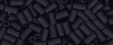 (image for) TOHO Size 1 Bugle Bead. 3mm Length-Jet Black Matte Opaque