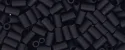 (image for) TOHO Size 1 Bugle Bead. 3mm Length-Jet Black Matte Opaque