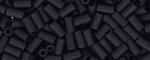 (image for) TOHO Size 1 Bugle Bead. 3mm Length-Jet Black Matte Opaque