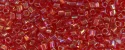 (image for) TOHO Size 8/o Hexagon Shape Seed Bead-Dark Ruby Transparent Rainbow