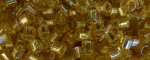 (image for) TOHO Size 8/o Hexagon Shape Seed Bead-Light Topaz Silver Lined Rainbow