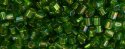 (image for) TOHO Size 8/o Hexagon Shape Seed Bead-Kelly Green Silver Lined Rainbow