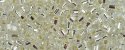 (image for) TOHO Size 8/o Hexagon Shape Seed Bead-Crystal Silver Lined