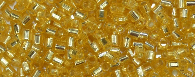 (image for) TOHO Size 8/o Hexagon Shape Seed Bead-Light Topaz Silver Lined