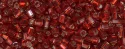 (image for) TOHO Size 8/o Hexagon Shape Seed Bead-Dark Ruby Silver Lined