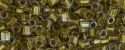 (image for) TOHO Size 8/o Hexagon Shape Seed Bead-Light Bronze Lined Crystal Rainbow