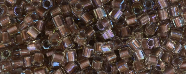 (image for) TOHO Size 8/o Hexagon Shape Seed Bead-Rose Lined Crystal Rainbow