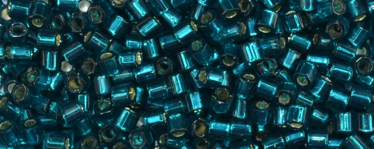 (image for) TOHO Size 8/o Hexagon Shape Seed Bead-Blue Zircon Silver Lined