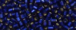 (image for) TOHO Size 8/o Hexagon Shape Seed Bead-Dark Cobalt Silver Lined