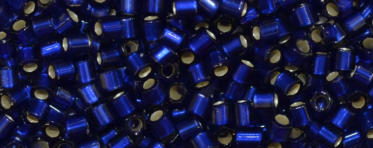 (image for) TOHO Size 8/o Hexagon Shape Seed Bead-Dark Cobalt Silver Lined