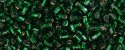 (image for) TOHO Size 8/o Hexagon Shape Seed Bead-Emerald Green Silver Lined