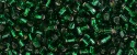 (image for) TOHO Size 8/o Hexagon Shape Seed Bead-Emerald Green Silver Lined