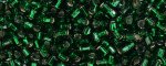 (image for) TOHO Size 8/o Hexagon Shape Seed Bead-Emerald Green Silver Lined