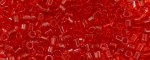 (image for) TOHO Size 8/o Hexagon Shape Seed Bead-Ruby Transparent