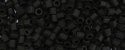 (image for) TOHO Size 8/o Hexagon Shape Seed Bead-Jet Black Matte Opaque