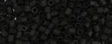 (image for) TOHO Size 8/o Hexagon Shape Seed Bead-Jet Black Matte Opaque