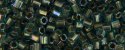 (image for) TOHO Size 8/o Hexagon Shape Seed Bead-Bronze Lined Aqua Rainbow