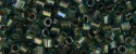 (image for) TOHO Size 8/o Hexagon Shape Seed Bead-Bronze Lined Aqua Rainbow
