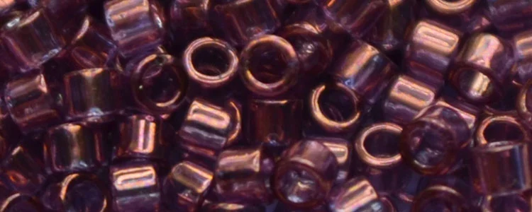 (image for) TOHO Aiko Precision Cylinder Bead. Amethyst Gold Luster TB-202