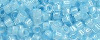 (image for) TOHO Aiko Precision Cylinder Bead. Aqua Lined Crystal Transparent TB-351