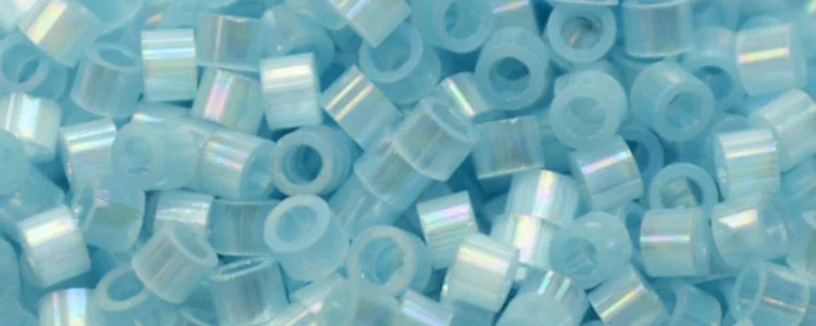 (image for) TOHO Aiko Precision Cylinder Bead. Aqua Satin Rainbow TB-1575
