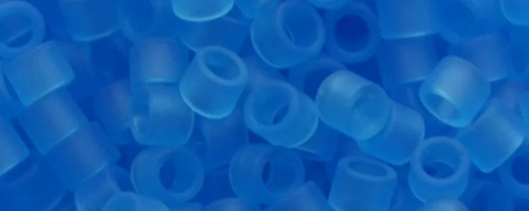 (image for) TOHO Aiko Precision Cylinder Bead. Aqua Transparent Matte TB-3BF