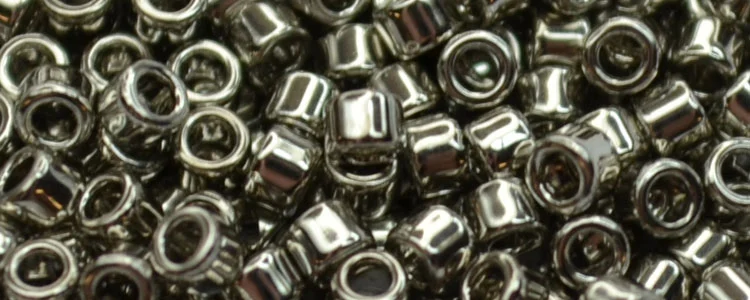 (image for) TOHO Aiko Precision Cylinder Bead. Argentum Metallic TB-1160