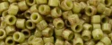 (image for) TOHO Aiko Precision Cylinder Bead. Avocado / Cranberry Marbled Opaque TB-1209