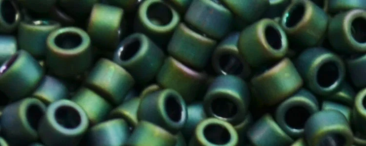 (image for) TOHO Aiko Precision Cylinder Bead. Avocado Iris Metallic Matte TB-710