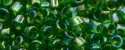 (image for) TOHO Aiko Precision Cylinder Bead. Avocado Green Transparent Rainbow TB-167B
