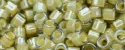 (image for) TOHO Aiko Precision Cylinder Bead. Beige Lined Crystal Transparent TB-369