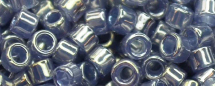 (image for) TOHO Aiko Precision Cylinder Bead. Black Diamond Gold Luster TB-455