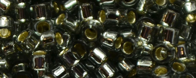 (image for) TOHO Aiko Precision Cylinder Bead. Black Diamond Silver Lined TB-29