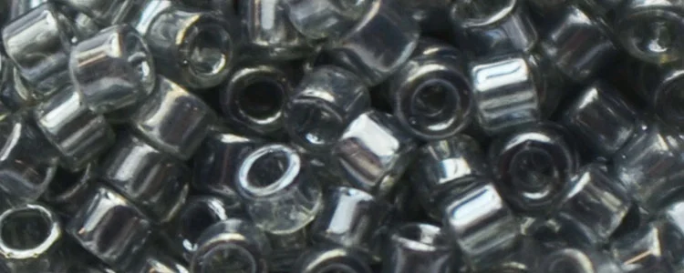 (image for) TOHO Aiko Precision Cylinder Bead. Black Diamond Transparent Luster TB-113