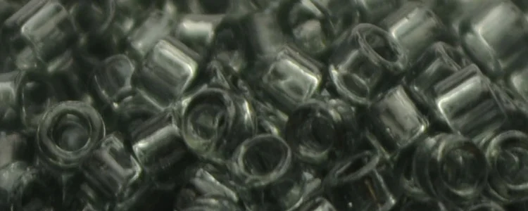 (image for) TOHO Aiko Precision Cylinder Bead. Black Diamond Transparent TB-9B