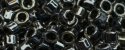 (image for) TOHO Aiko Precision Cylinder Bead. Black Lined Crystal Transparent TB-344