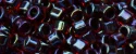 (image for) TOHO Aiko Precision Cylinder Bead. Black Lined Dark Ruby Luster TB-400