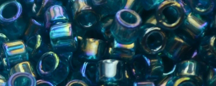 (image for) TOHO Aiko Precision Cylinder Bead. Blue Zircon Transparent Rainbow TB-167BD
