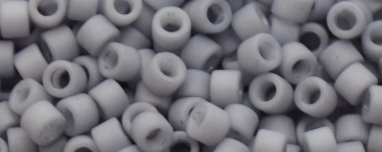 (image for) TOHO Aiko Precision Cylinder Bead. Blue Grey Matte Opaque TB-1618F