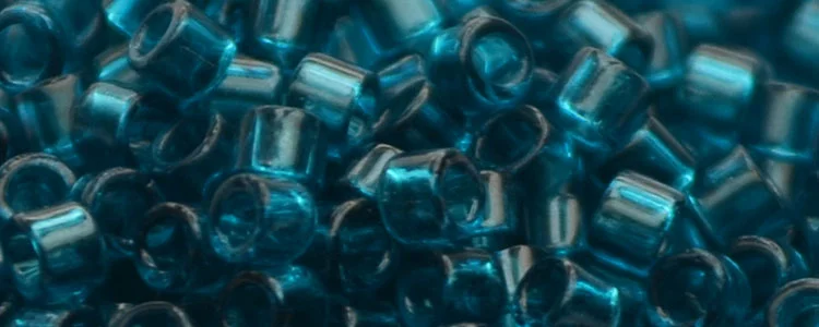 (image for) TOHO Aiko Precision Cylinder Bead. Blue Zircon Transparent TB-7BD